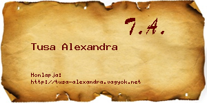 Tusa Alexandra névjegykártya